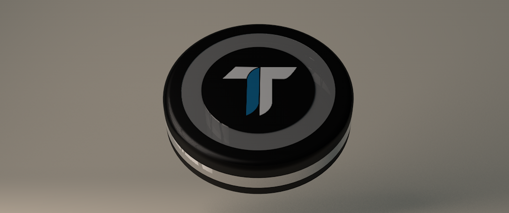 3D branded coin render